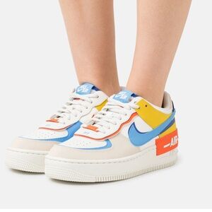 Nike Women's Blue and Orange Sneakers